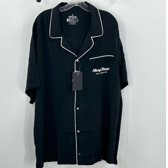 RawGear Lounge Sleep Shirt Black White Trim Sleep Raw Unisex Size 2XL - Picture 9 of 11